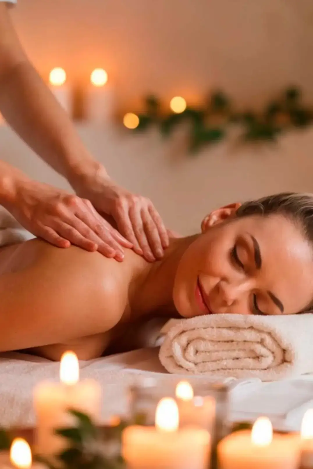 Masaje a velas romantico