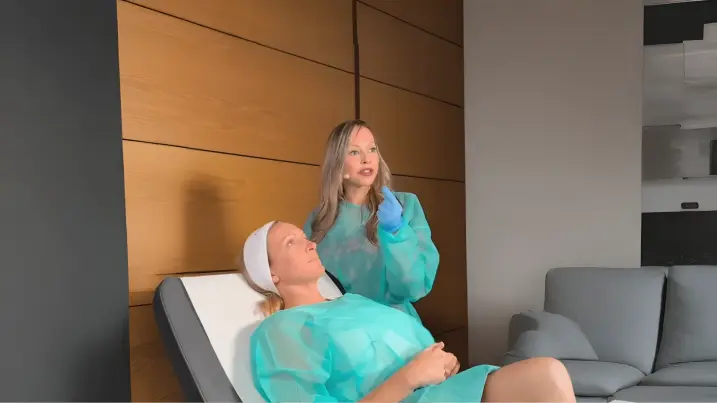 Dera Cruz aplicando acido poliláctico