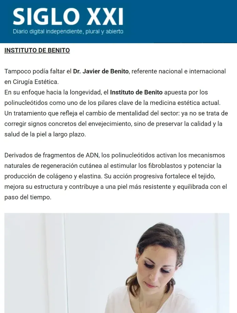 Noticia mencionando intituto siglo XXI