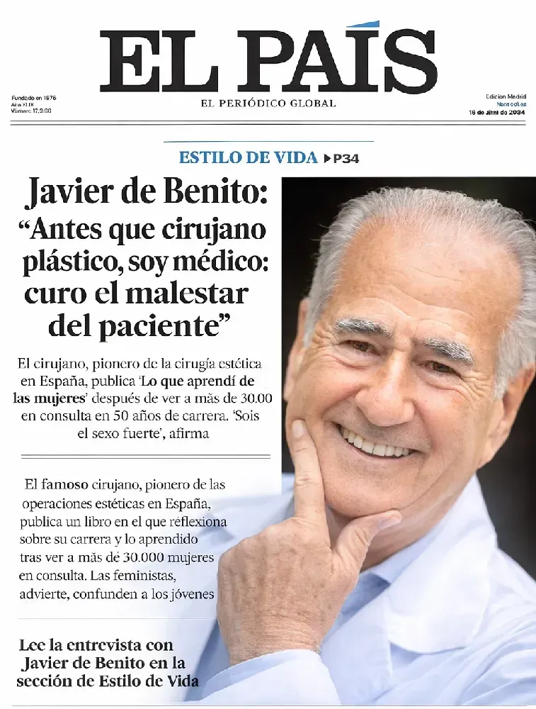 javier de benito aparece en el pais