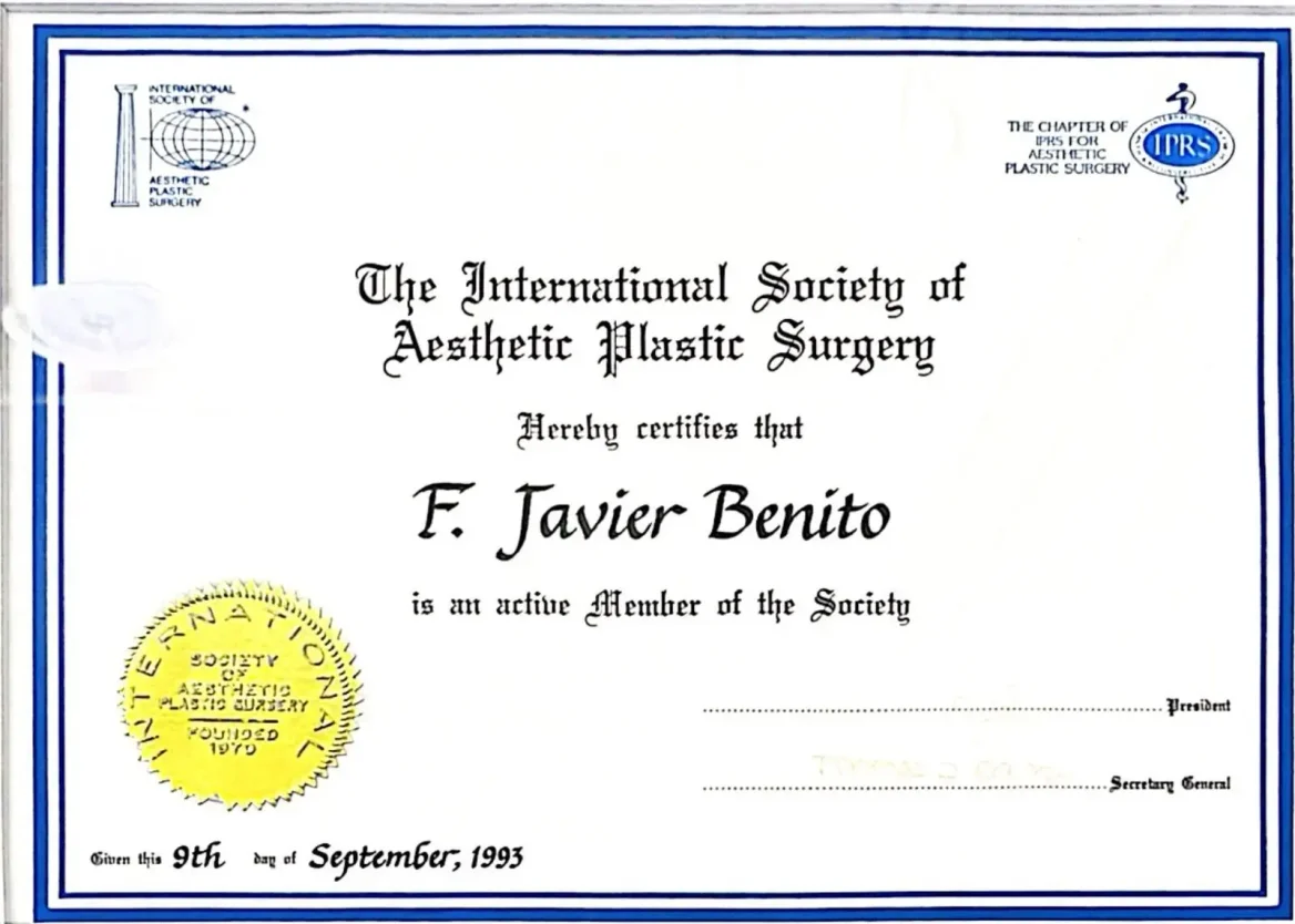 diploma Internacional plastic surgery