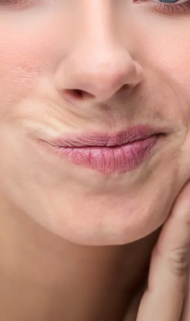 arrugas encima el labio