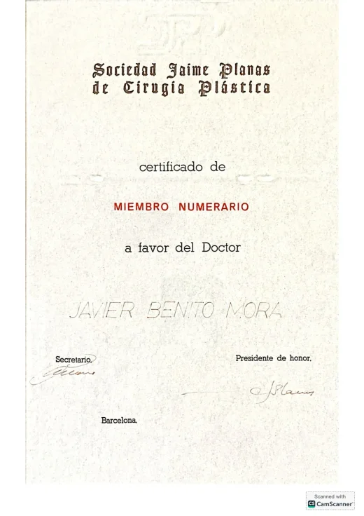 Diploma sociedad jaime planas