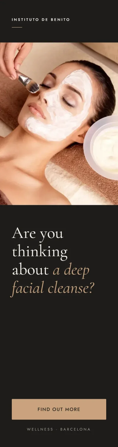 Deep facial cleansing at Instituto de Benito: find out more