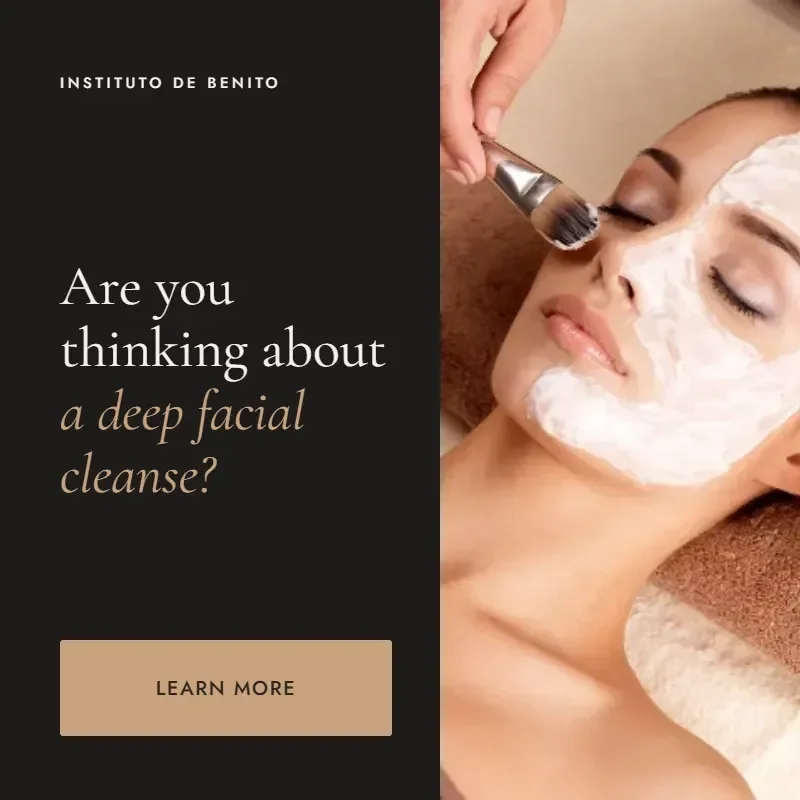 Deep facial cleansing at Instituto de Benito: find out more