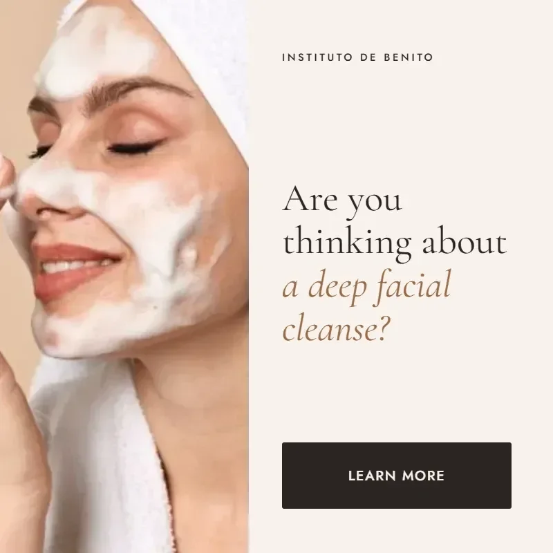 Deep facial cleansing at Instituto de Benito: find out more