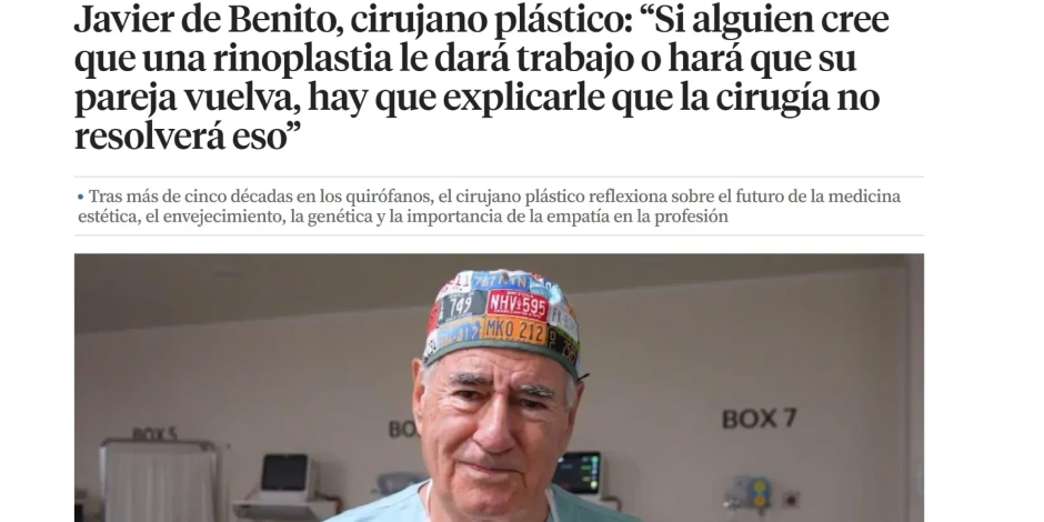 Javier de Benito, protagonista en La Vanguardia